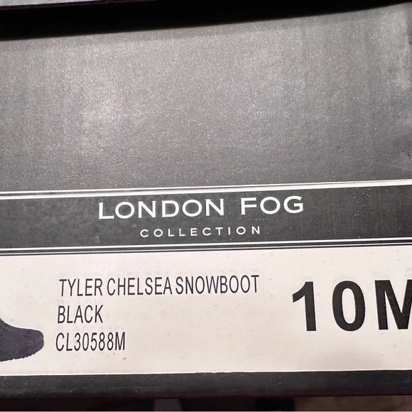 London Fog Men's Black Size 10 Snow Boots‎ NEW with BOX - Picture 2 of 12